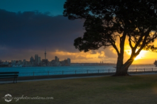 Auckland City from Davenport New Zealand